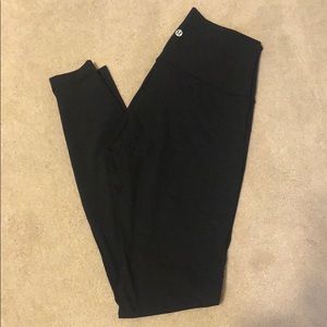 Black Lululemon leggings. Size 6. High waisted.